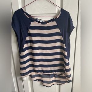 Charlotte Russe shirt navy blue tan